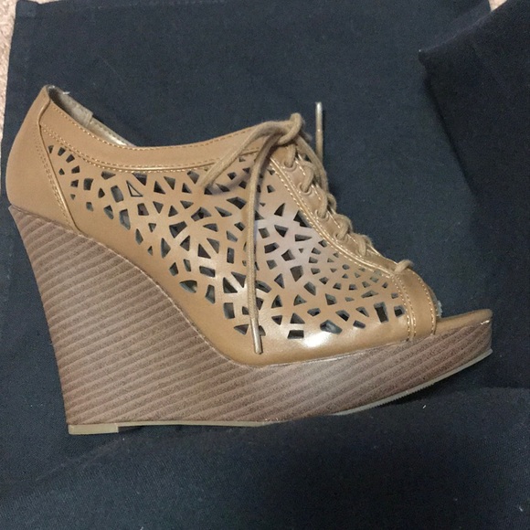 Sbicca  Faux Leather Lace Up Wedges - Picture 4 of 8